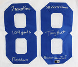 Torry Holt "5x Insc" Signed Rookie Era White Pro Style Jersey BAS Witnessed