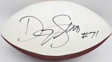Danny Shelton Autographed Cleveland Browns White Logo Football (Smudged) 243745
