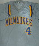 Brewers PAUL MOLITOR Signed Custom Replica Gray Jersey AUTO w/ HOF 04 -JSA