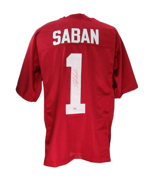Nick Saban Alabama Autographed Football Jersey PSA/DNA 192673