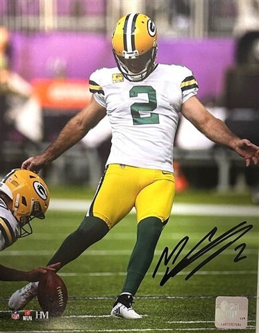 Packers Super Bowl Champion MASON CROSBY Signed 8x10 Photo #2 AUTO