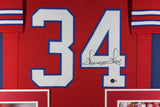 Thurman Thomas (Bills red TOWER) Signed Autographed Framed Jersey Beckett