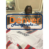 AJ Brown Autographed/Signed Pro Style Sz XL White Jersey Beckett Witnessed 57962
