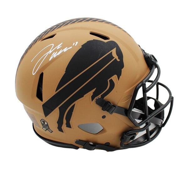 Josh Allen Signed Buffalo Bills Speed Authentic Salute to Service 2 NFL Helmet