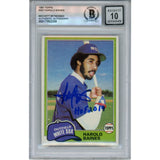Harold Baines Autographed 1981 Topps #347 HOF Slabbed Trading Card Beckett 50649