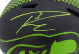 RUSSELL WILSON AUTOGRAPHED ECLIPSE SEAHAWKS MINI HELMET IN GREEN RW HOLO 178960