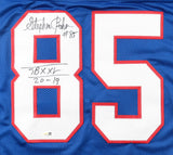 Stephen Baker Signed New York Giants Jersey Inscribed "SBXXV 20-19" (JSA) W.R.