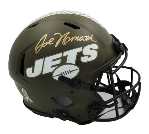 Joe Namath Signed New York Jets Speed Salute To Service Authentic NFL Helmet