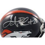 Tatum Bell Autographed Denver Broncos VSR4 Mini Helmet Beckett 44242