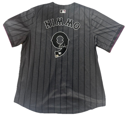 Brandon Nimmo Signed Authentic Nike Mets City Connect Jersey Auto MLB Fanatics