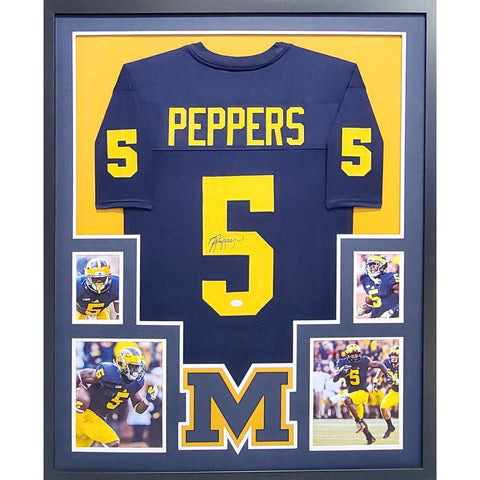 Jabrill Peppers Autographed Framed Michigan Wolverines Jersey
