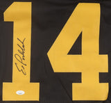 Ed Podolak Signed Iowa Hawkeyes Black Jersey (JSA) K.C. Super Bowl IV Champion
