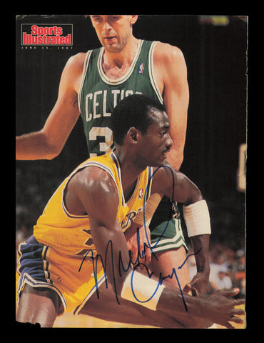 Michael Cooper Autographed 8x11 Magazine Photo Los Angeles Lakers SKU #237950