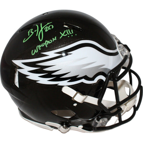 Brian Dawkins Signed Philadelphia Eagles 22 Alt Pro Helmet Insc BAS 42844