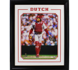 Darren Daulton Signed Philadelphia Phillies Framed 16x20 Dutch MLB Photo w/ Insc