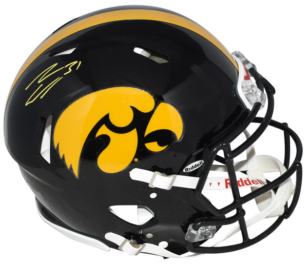 JACK CAMPBELL AUTOGRAPHED IOWA HAWKEYES AUTHENTIC SPEED HELMET FANATICS