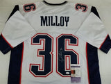 Lawyer Milloy Signed Patriots White Jersey (JSA) 4 Time Pro Bowl Strong Safety