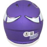 Justin Jefferson Autographed Minnesota Vikings Mini Helmet Beckett Witness 51003