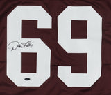 Dan Fike Signed Browns Jersey (Playball Ink Holo) Cleveland O-Line (1985-1992)