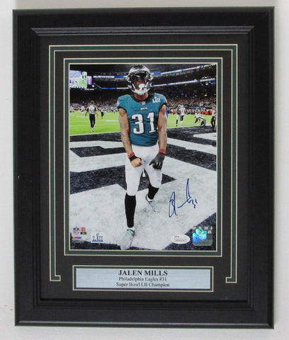 Jalen Mills Eagles Superbowl LII Champion Signed 8x10 Photo Framed JSA 135196