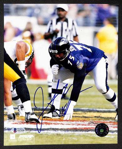 Jonathan Ogden HOF Signed/Autographed 8x10 Photo Ravens BAS 213744