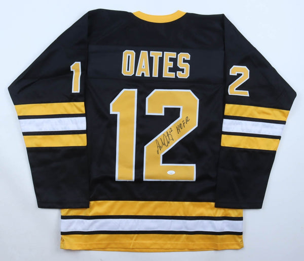Adam Oates Signed Boston Bruins Black Jersey Inscribed "HOFr 12" (JSA COA)
