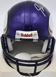 Steve Hutchinson Autographed Vikings Purple Mini Helmet Beckett QR #BS30342