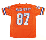 Ed McCaffrey Signed Denver Broncos Orange Home Jersey (JSA COA) 1998 Pro Bowl WR