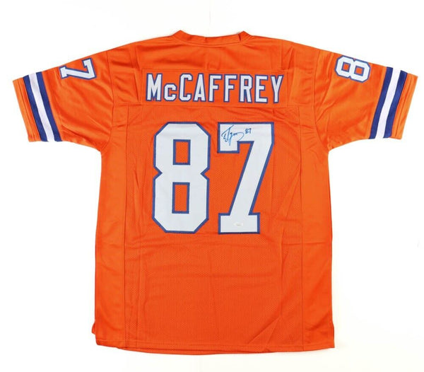 Ed McCaffrey Signed Denver Broncos Orange Home Jersey (JSA COA) 1998 P –  Super Sports Center
