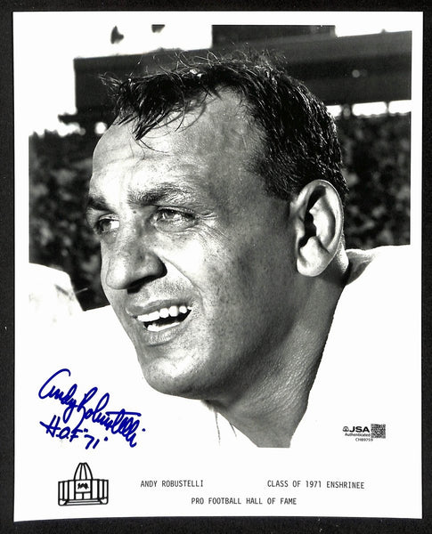 Andy Robustelli Official Pro Football HOF Auto/Signed 8x10 Photo JSA BA201972