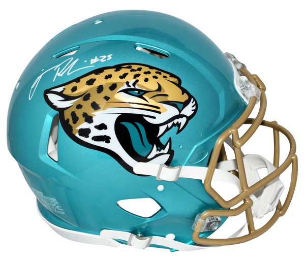 JAMES ROBINSON SIGNED JACKSONVILLE JAGUARS AUTHENTIC SPEED FLASH HELMET BECKETT