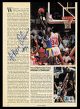 Hakeen Olajuwon Autographed 8x11 Magazine Page Photo Rockets Beckett QR #BS36787
