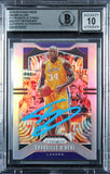 Lakers Shaquille O'Neal Signed 2019 Panini Prizm Silv #11 Card Auto 10 BAS Slab