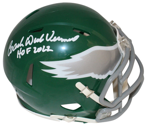 Dick Vermiel Signed Philadelphia Eagles HOF Mini Helmet Beckett 40626