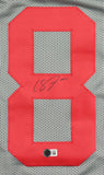 Cade Stover Signed Ohio State Buckeyes Gray Jersey (Beckett) Houston Texans T.E