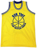 WARRIORS RUN TMC AUTOGRAPHED YELLOW JERSEY 3 SIGS MULLIN HARDAWAY BECKETT 216823