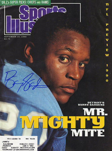 Barry Sanders Signed Detroit Lions Sports Illusrated 9-10-90 Magazine - (SS COA)