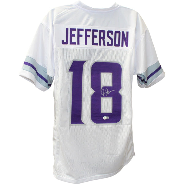 Justin Jefferson Autographed Pro Style XL 24 Alt Jersey Beckett Witness 50142