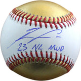 Ronald Acuna Autographed Atlanta Braves OML Baseball NL MVP Fanatics 54541