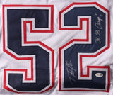 Ted Johnson Signed New England Jersey Inscribed "3xS B Champ!" (JSA) Linebacker