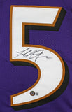 Terrell Suggs "T-Sizzle" Authentic Signed Purple Pro Style Jersey BAS Witnessed