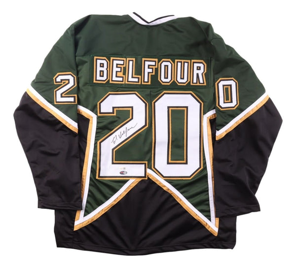 Ed Belfour Dallas Signed Green Hockey Jersey JSA QR