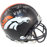 Shannon Sharpe Autographed Denver Broncos TB VSR4 Mini Helmet HOF Beckett 50796