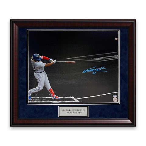 Vladimir Guerrero Jr. Signed Autographed 16x20 Photo Framed to 23x27 USASM