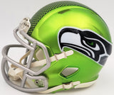 WALTER JONES AUTOGRAPHED SEAHAWKS FLASH GREEN SPEED MINI HELMET MCS HOLO 203087