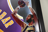 Kareem Abdul-Jabbar Lakers Signed Mitchell & Ness Jersey Lighted Frame -Tri Star