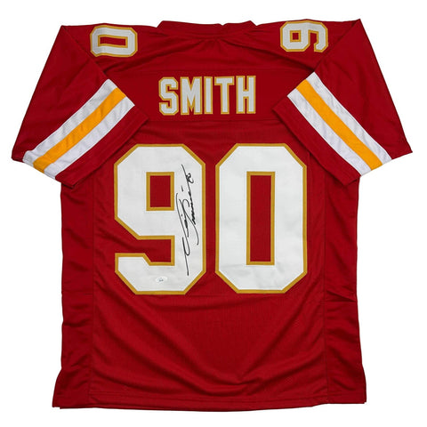 Autographed/Signed Neil Smith Kansas City Red Football Jersey JSA COA