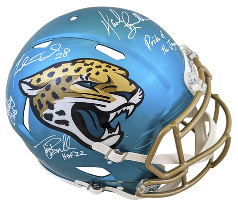 Jaguars (3) Taylor, Brunell & Boselli Signed Flash F/S Speed Proline Helmet BAS