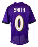 Roquan Smith Baltimore Signed Purple Football Jersey BAS ITP