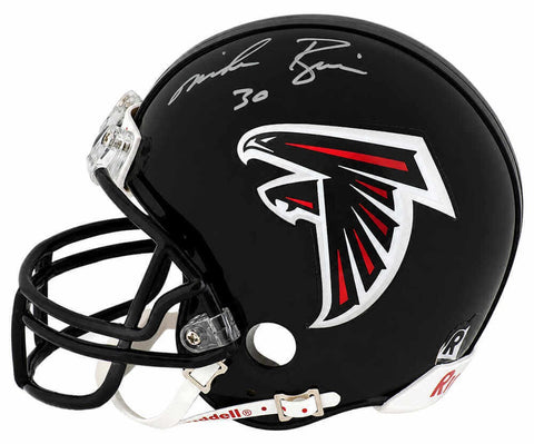 Mike Rozier Signed Falcons Throwback Riddell (VSR4) Mini Helmet - (SCHWARTZ COA)